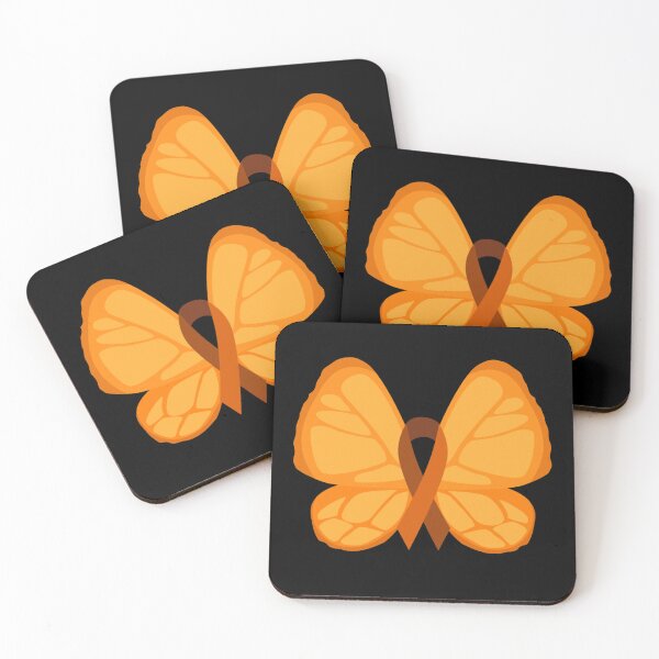 Item preview, Orange butterfly awareness ribbon  designed and sold by Tanuja  Sharma.