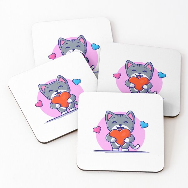 Item preview, Cute Cat Holding Heart Cartoon Vector Icon Illustration  designed and sold by hinh66848.