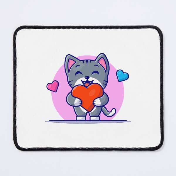 Item preview, Cute Cat Holding Heart Cartoon Vector Icon Illustration  designed and sold by hinh66848.