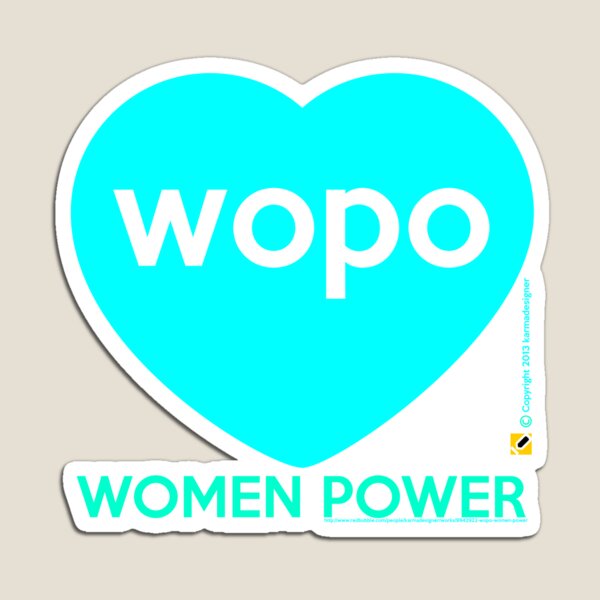 WOPO WOMEN POWER TURQUOISE Magnet