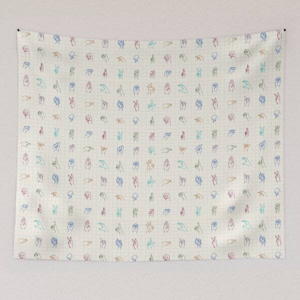 Item preview, Hand-drawn sign language abc pattern designed and sold by JoycePruit.