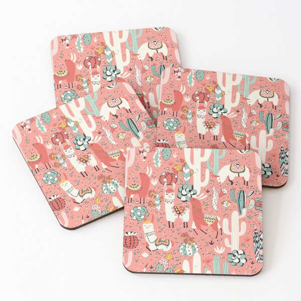 Item preview, Happy lama in cactus jungles with lovely flowers designed and sold by JoycePruit.