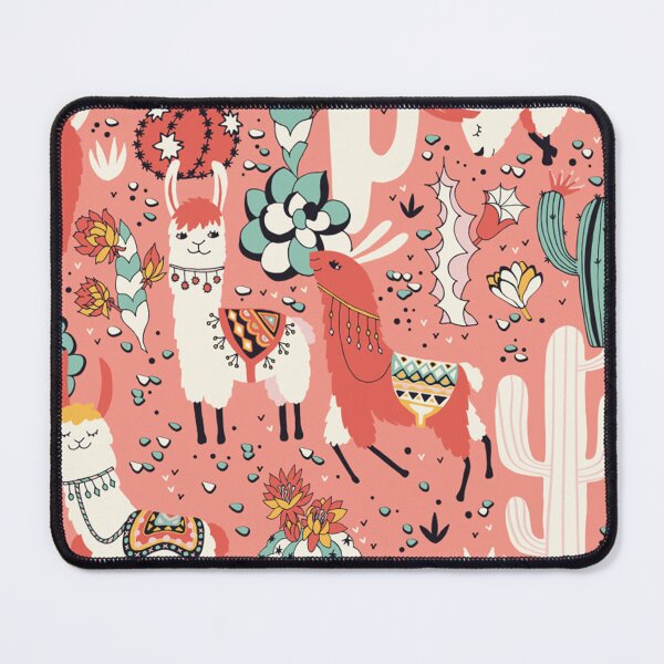 Item preview, Happy lama in cactus jungles with lovely flowers designed and sold by JoycePruit.