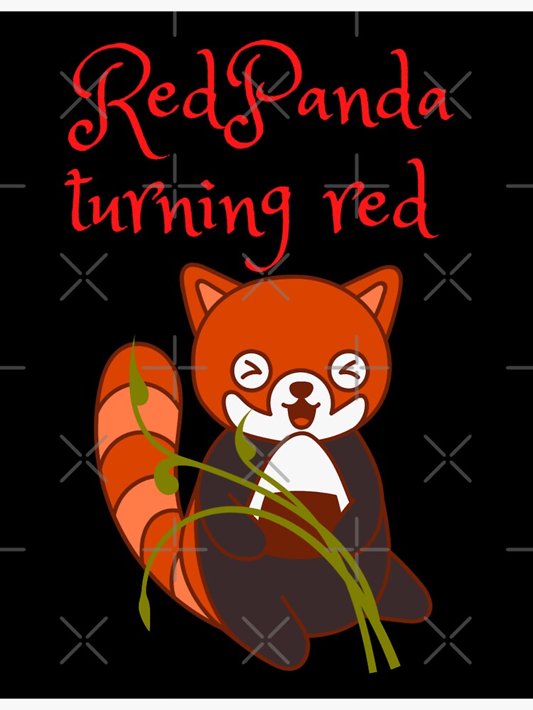 "Red Panda turning red" Sticker by Sara2272 Redbubble