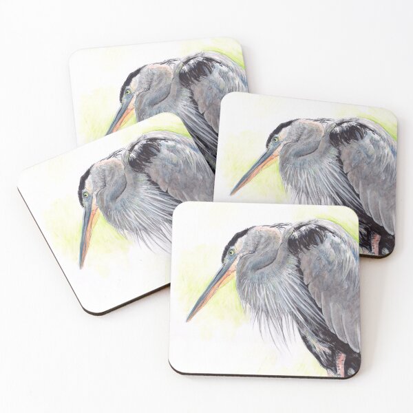 Item preview, Coiled - Great Blue Heron designed and sold by Rebecca Kriz Art.