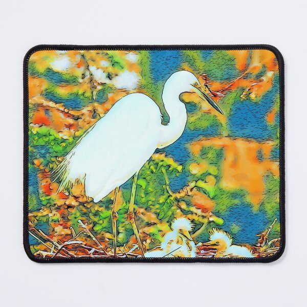 Item preview, Mother Egret With Babies designed and sold by MediaArtbyMara.