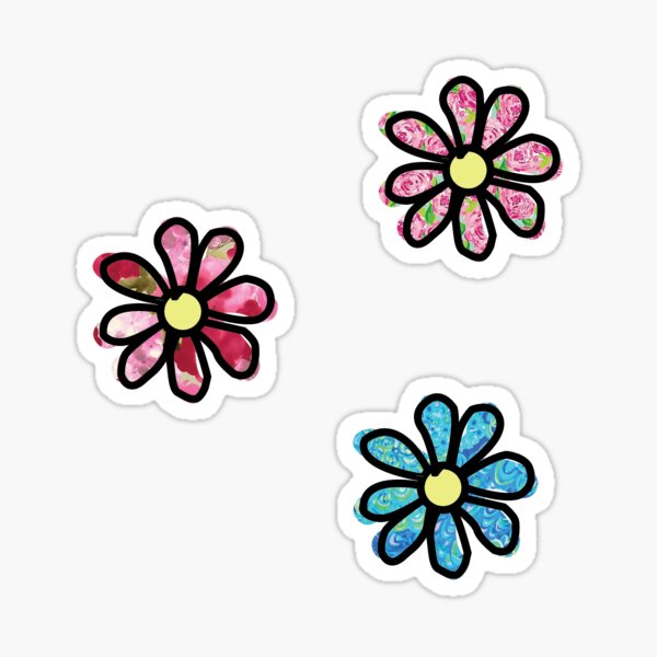 Flower - 3 Pack Floral Sticker