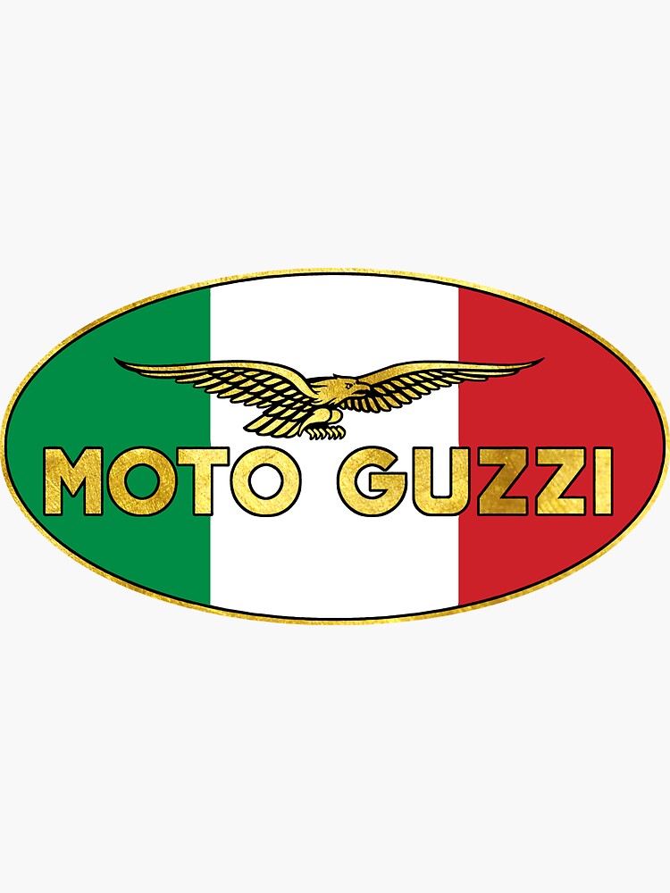 Moto Guzzi Badge Sticker Decal Vinyl Motorbike Motorcycle STICKERS 50mm x2 