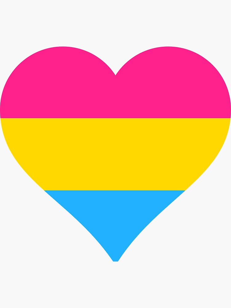 Pansexual Pride Flag Heart Shape Sticker For Sale By Seren0 Redbubble 