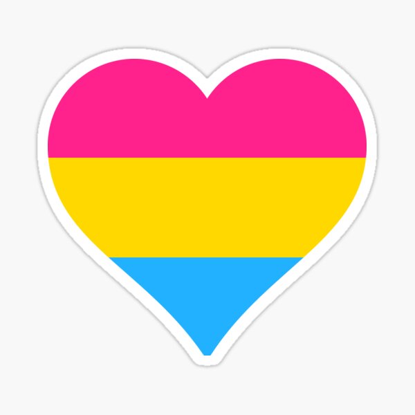 Pansexual Pride Flag Heart Shape Sticker For Sale By Seren0 Redbubble