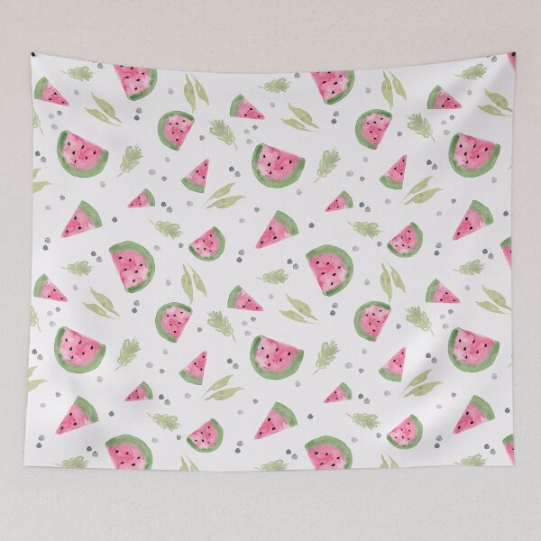 Item preview, Watercolour watermelon, cute pink and green designed and sold by Ashleigh Fish.