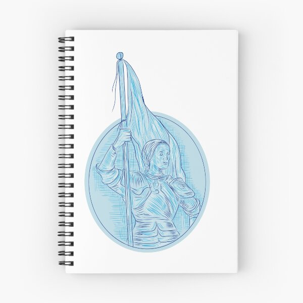 Item preview, Joan of Arc Holding Flag Oval Drawing designed and sold by patrimonio.