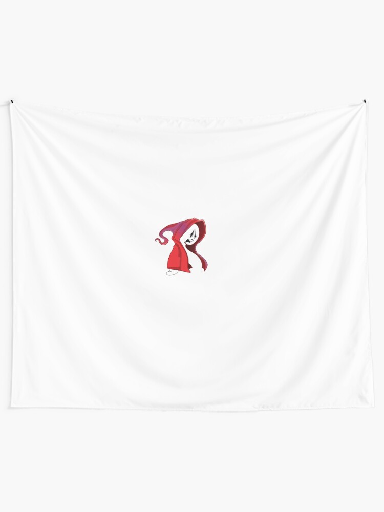 Alternate view of Red ghost 4 Tapestry