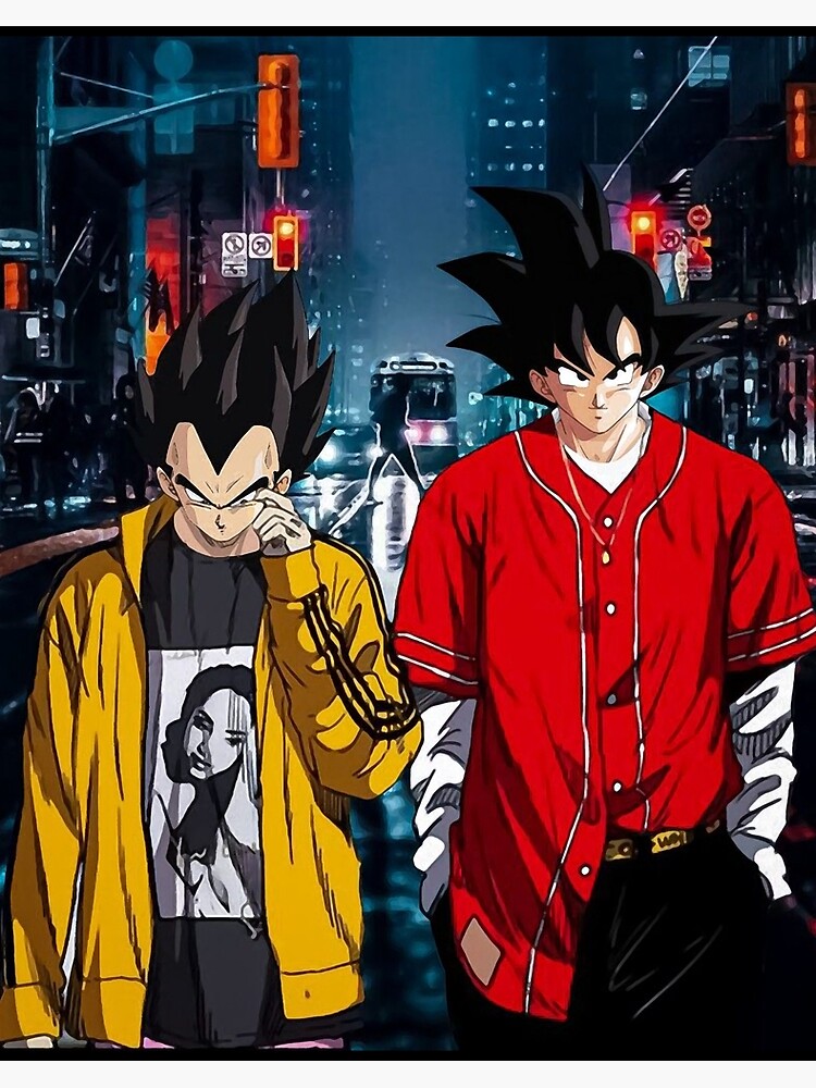 Lámina rígida «Vegeta y Goku hermanos Super Saiyajin» de Nodali | Redbubble