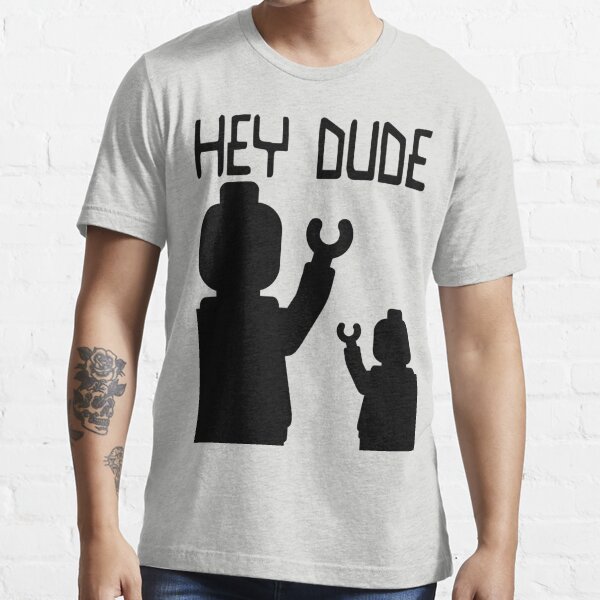 Minifig Hey Dude T Shirt For Sale By Chilleew Redbubble Stencil T Shirts Stencil Art T