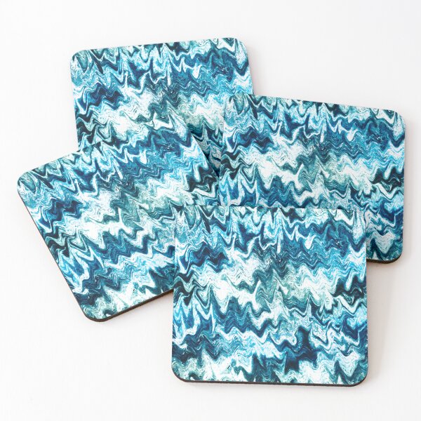 Item preview, Blue, Teal, Navy Blue, and White Waves Texture designed and sold by nimreninmu.