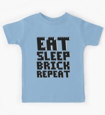 EAT, SLEEP, BRICK, REPEAT Kids Tee