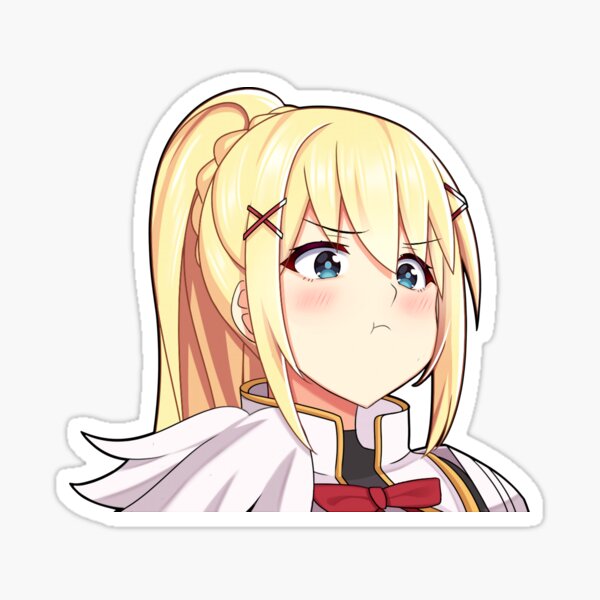 Konosuba Blonde Darkness Punish Me Senpai Hentai Anime  Sticker for Sale  by davidsykeser