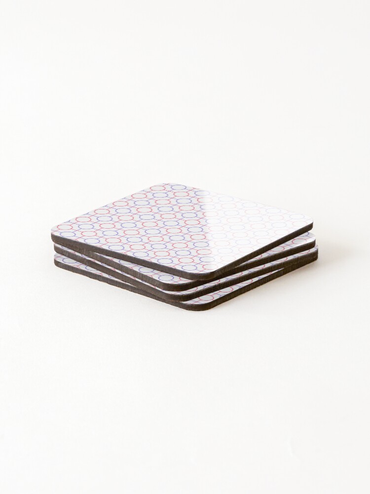 Thumbnail 4 of 5, Coasters (Set of 4), Abstract Simple Clean Geometric Pattern designed and sold by CattlettArt.