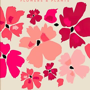 Artwork thumbnail, Henri Matisse Flowers And Plants Galerie Lucie Weill November - December 1966 - Matisse Pink Flower Sketch by PaulaSpringArt