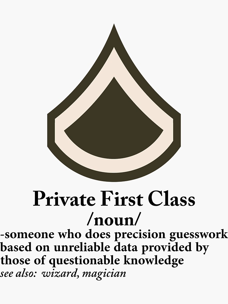 us-army-private-first-class-definition-sticker-by-bonzo61-redbubble