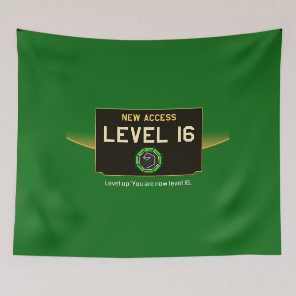 Item preview, Level Up - You are now level 16 - Enlightened designed and sold by glyphhacker.