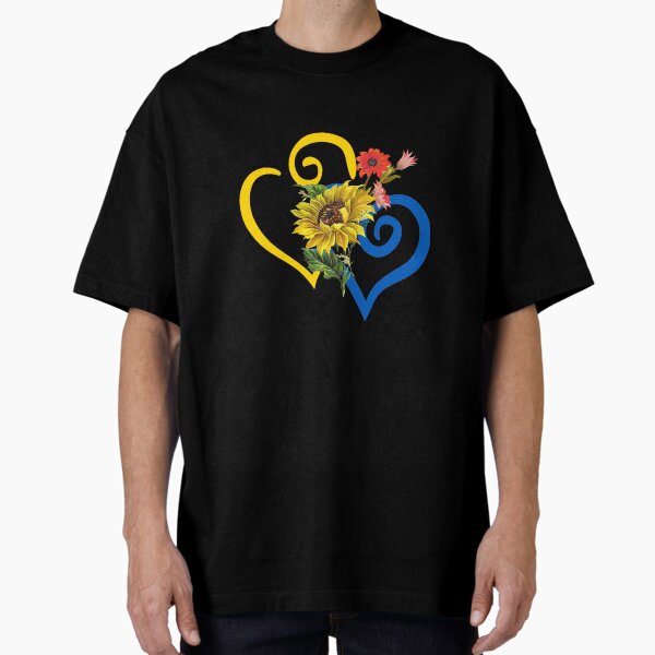 Item preview, Bouquet de tournesol rouge et or sur coeur courbé bleu saphir et jaune designed and sold by SeaChangeDesign.