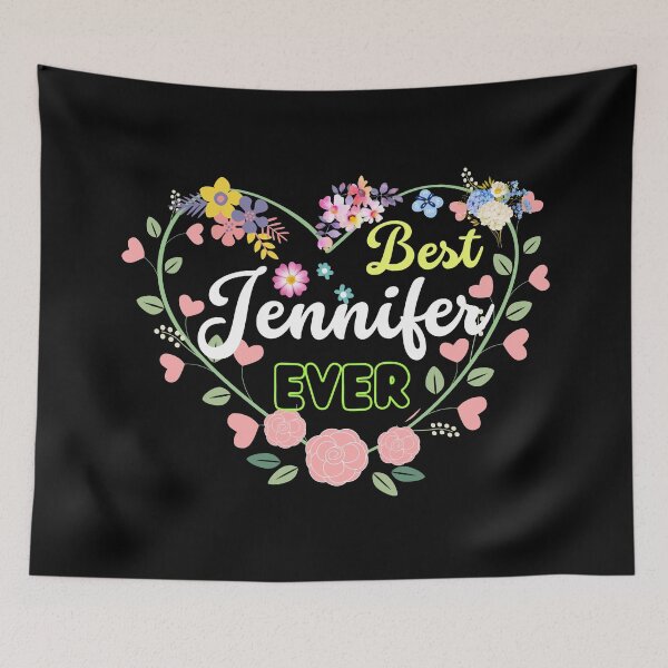 Item preview, Best Jennifer Ever - Custom Jennifer Name Gift | Floral Name Calligraphy Design designed and sold by Delandor.