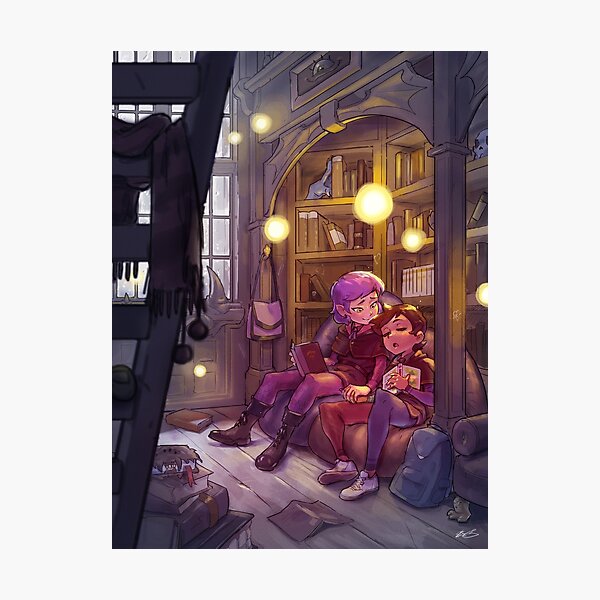 Item preview, Luz and Amity Library Poster (Purple Hair) designed and sold by Vyper.