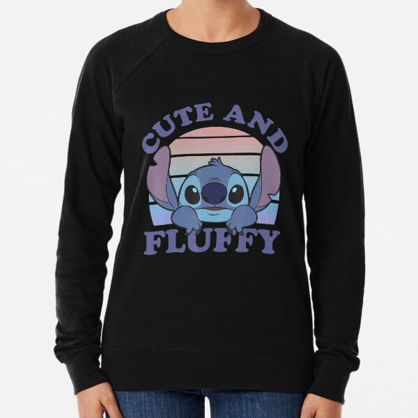 Stitch Cute And Fluffy Vintage Gradient Lightweight Sweatshirt