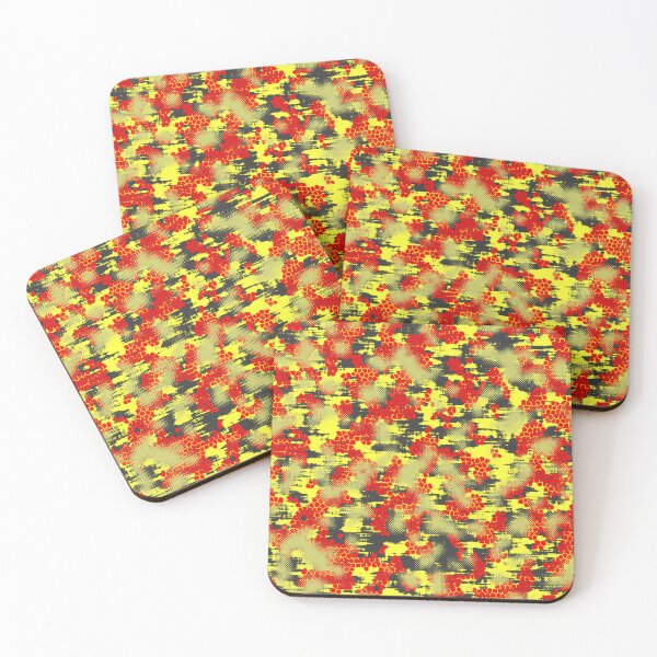 Item preview, Yellow Red Abstract Camouflage  designed and sold by Tshirtstory.