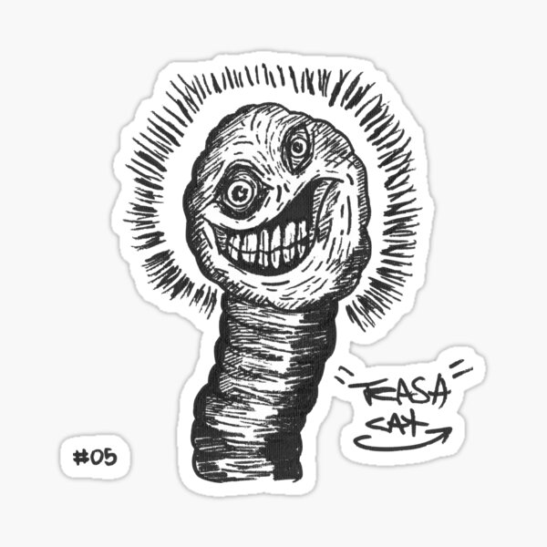 Monster Sharpie Art | Goodwill Monsters | Trash Cat Sticker