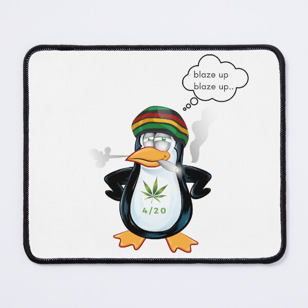 Item preview, Jamaican penguin smoking a joint. 4/20 designed and sold by keenikai.