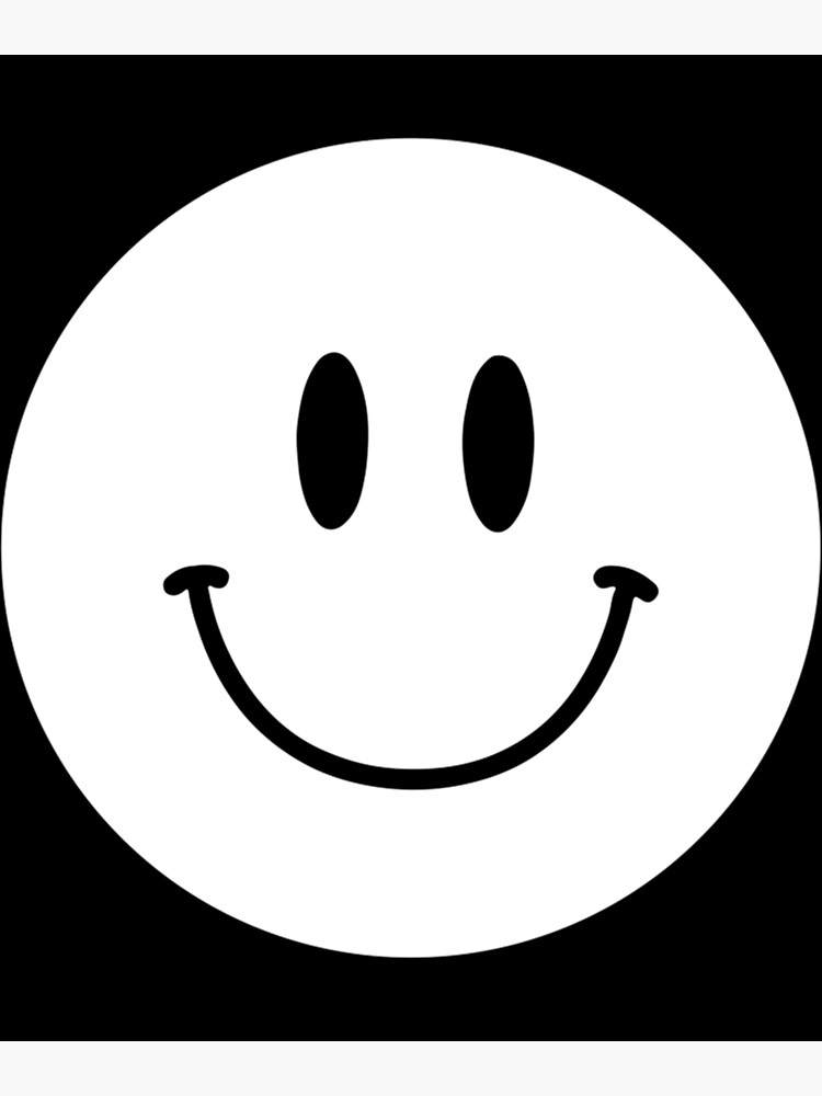 "White Smiley Face ) Happy face emoji " Poster by JaylKenle Redbubble