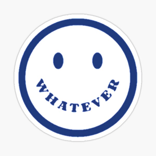 Whatever Melting smiley face tattoo pattern Sticker