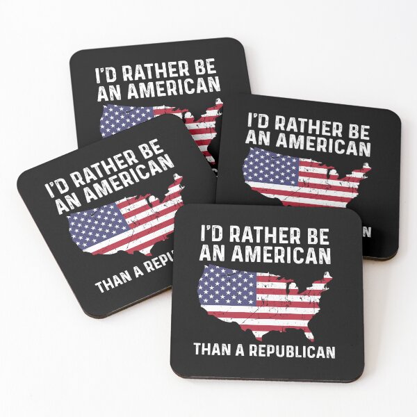 Item preview, I'd rather be an American than a republican designed and sold by MachioCooran.