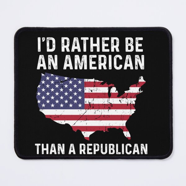 Item preview, I'd rather be an American than a republican designed and sold by MachioCooran.