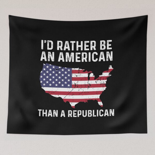 Item preview, I'd rather be an American than a republican designed and sold by MachioCooran.