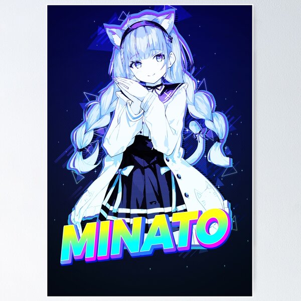 Minato Aqua, anime, anime girl, cute, draw, fanart, hololive, vtuber, HD  phone wallpaper