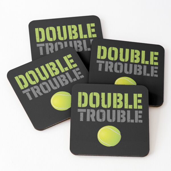 Item preview, Double Trouble Tennis Team Match Sticker designed and sold by rosebell76.