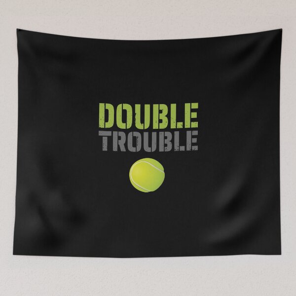 Item preview, Double Trouble Tennis Team Match Sticker designed and sold by rosebell76.