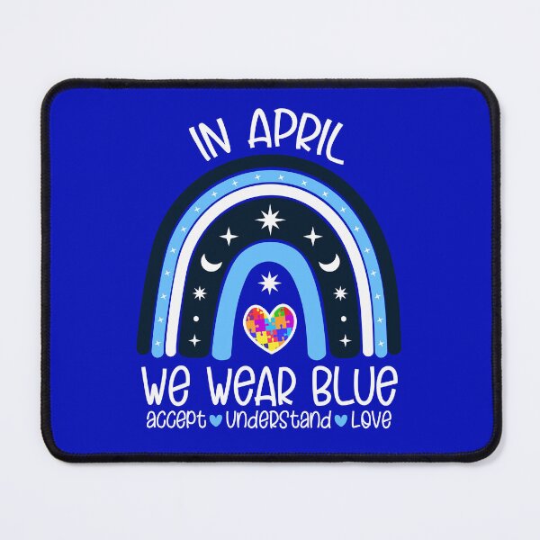 Item preview, In April We Wear Blue Autism Awareness rainbow puzzle designed and sold by T-landa.