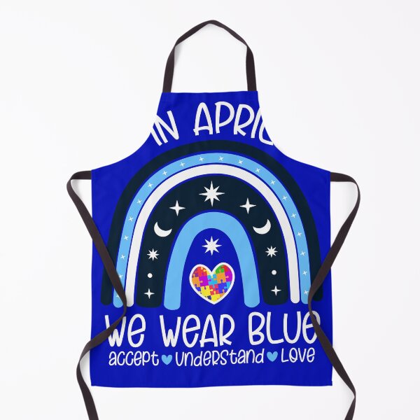Item preview, In April We Wear Blue Autism Awareness rainbow puzzle designed and sold by T-landa.