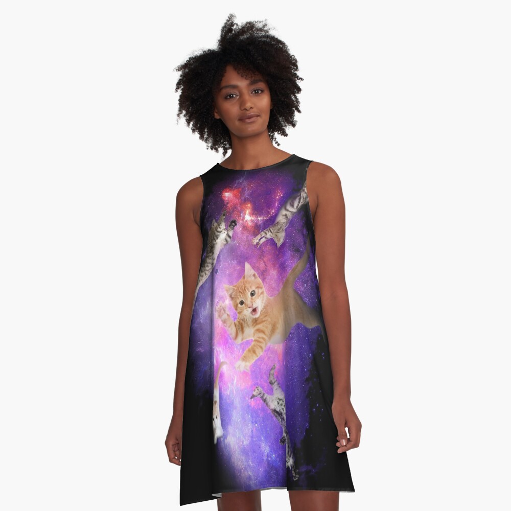 Galaxy shop cat dress