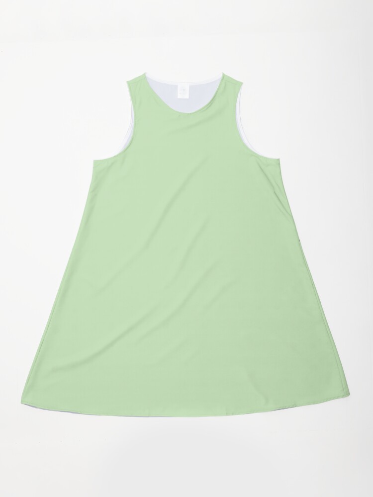Pastel Green / Tea Green Solid Color Tea A-Line Dress Pastel Green / Tea Green Solid Color Tea A-Line Dress