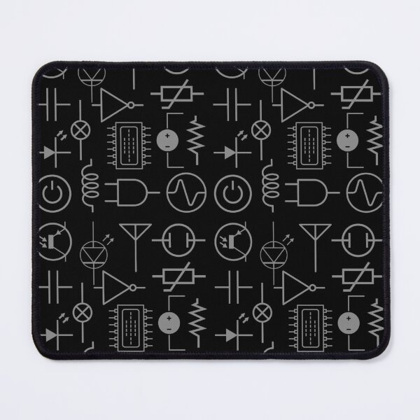 Item preview, Electronic components symbols collage designed and sold by EngineersArt.