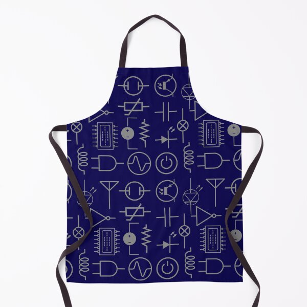 Item preview, Electronic components symbols collage designed and sold by EngineersArt.