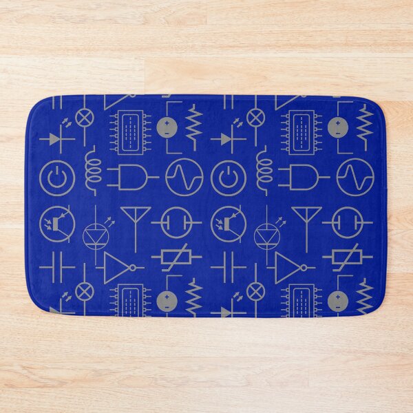 Item preview, Electronic components symbols collage designed and sold by EngineersArt.
