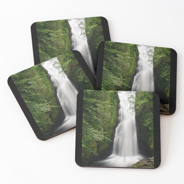 Item preview, Rocks Covered With Green Moss Near Waterfalls Canvas Print designed and sold by watsonritua.