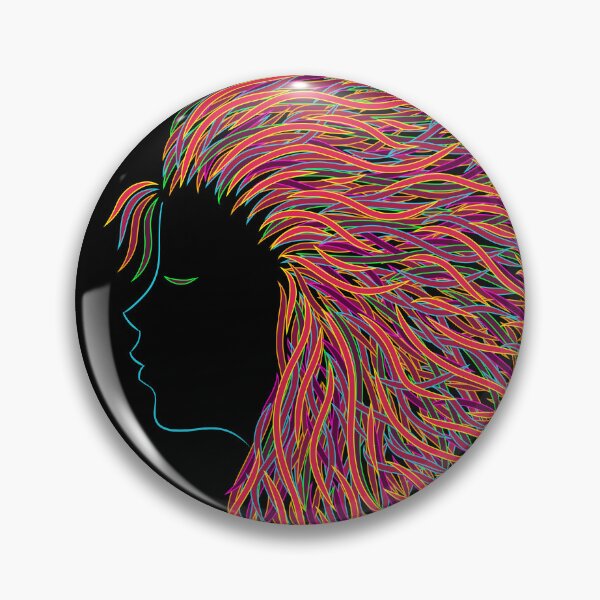 Artikelvorschau, Friedliches Mädchen mit Neonhaar entworfen und verkauft von Suzanne Uchytil.